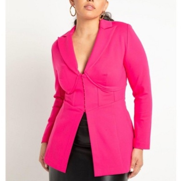Eloquii Jackets & Blazers - Eloquii pink corset blazer